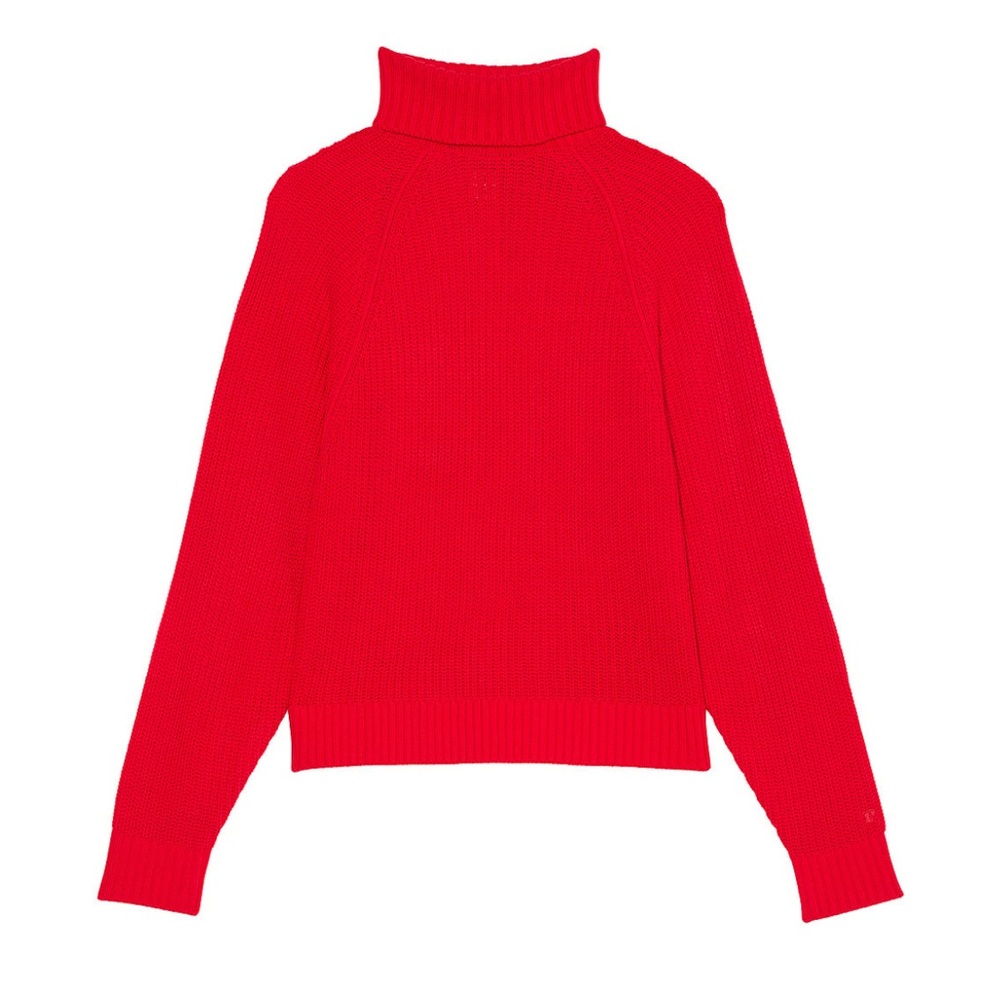 VS Pink Varsity Chunky Turtleneck Sweater In Red Pepper Size M NWT❤️❤️ - Picture 3 of 7